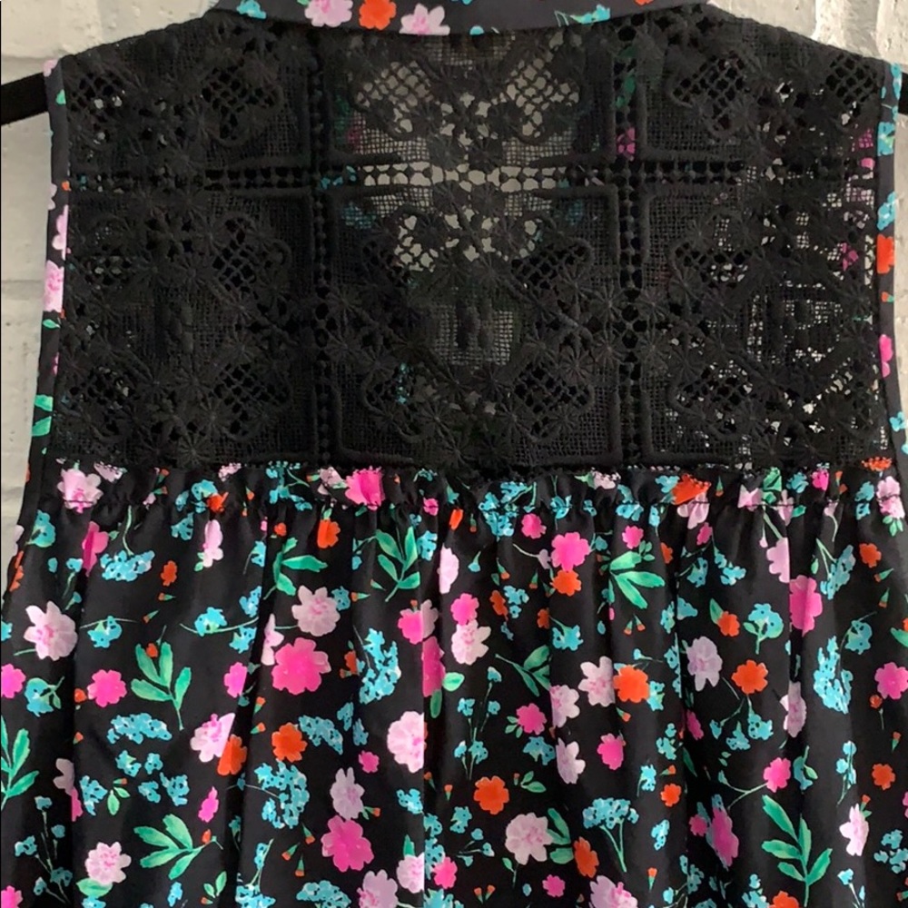 NEW Kate Spade Floral Greenhouse Lace Yoke Shirt Size Small - Picture 10 of 11